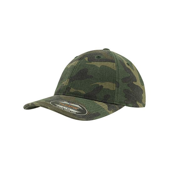 Flexfit Garmet Washed Camo Cap - green camo-306