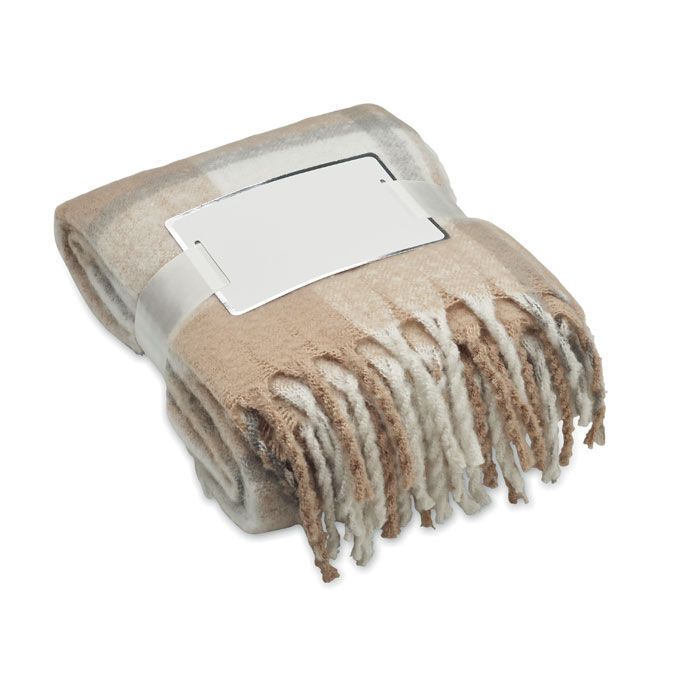 Karierte Mohair-Decke QUET - beige-112