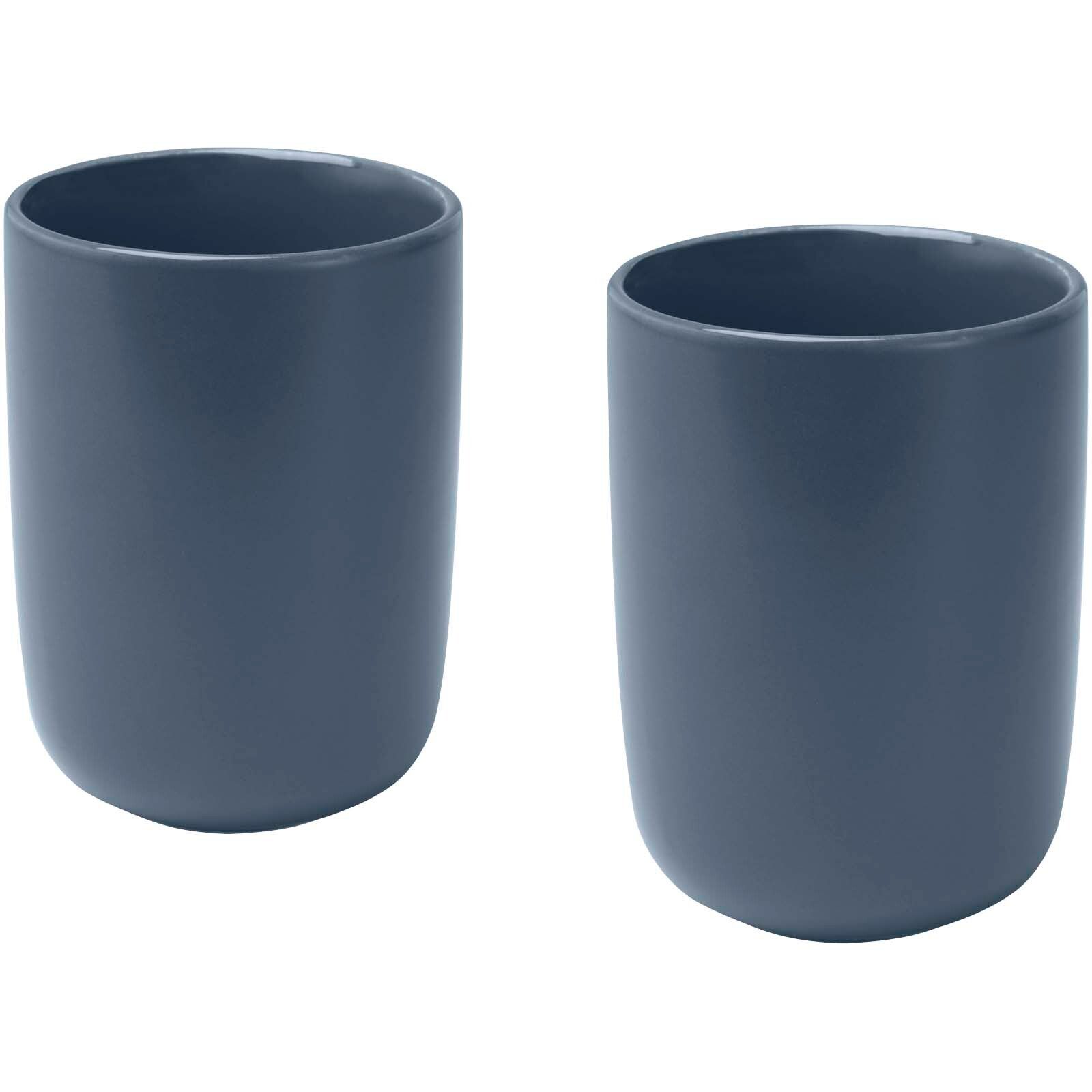 Male 350 ml Keramiktassen – 2er-Set - hale blau-502