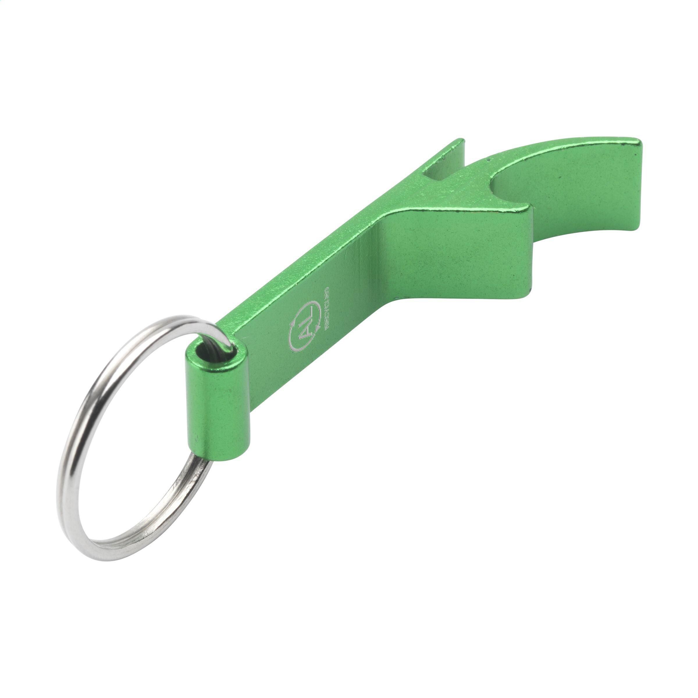 Opener GRS Recycled Aluminium Schlüsselanhänger - grün-65