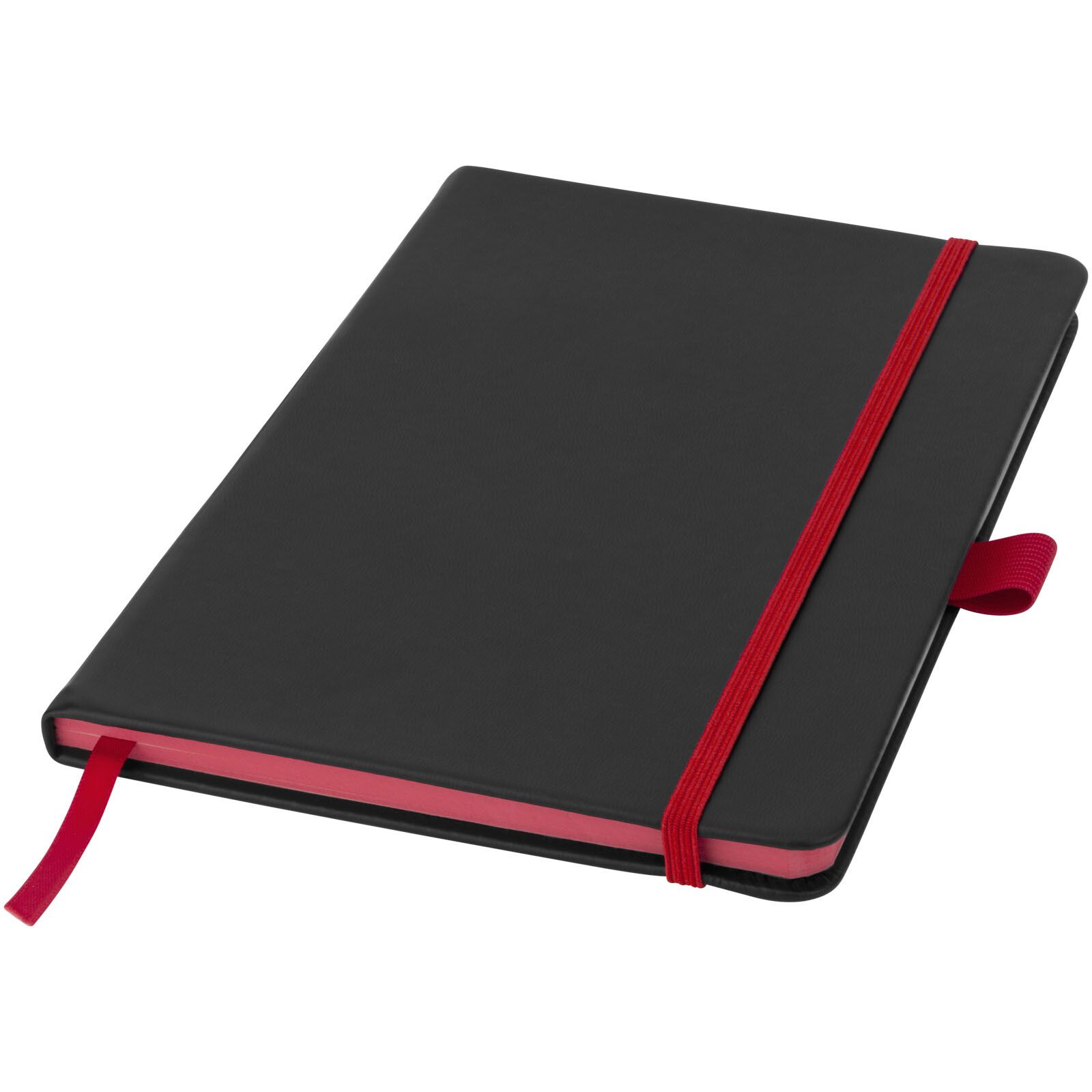 Colour-Edge A5 Hard Cover Notizbuch - schwarz -  rot-309