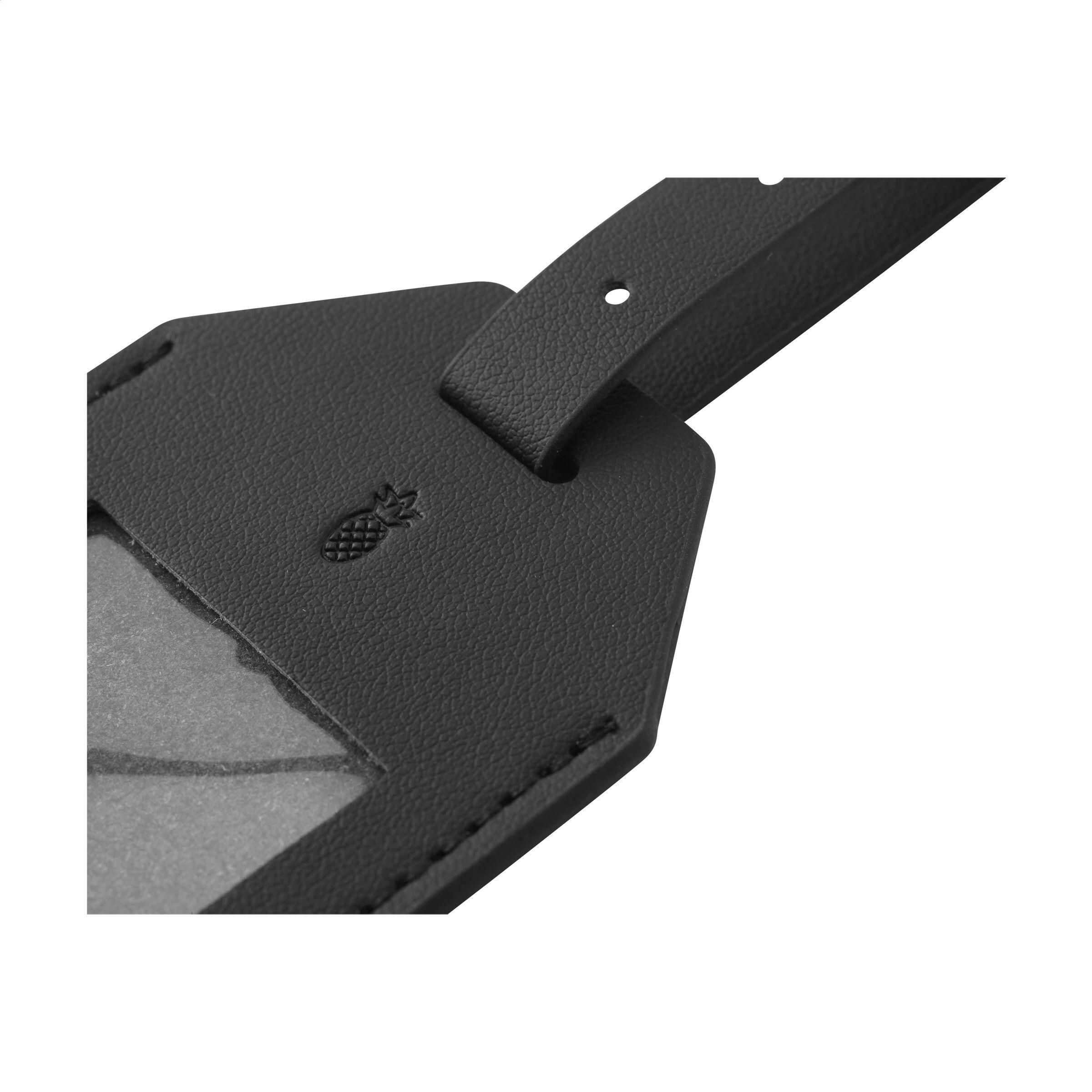Vegan Pineapple Leather Luggage Tag - schwarz-106