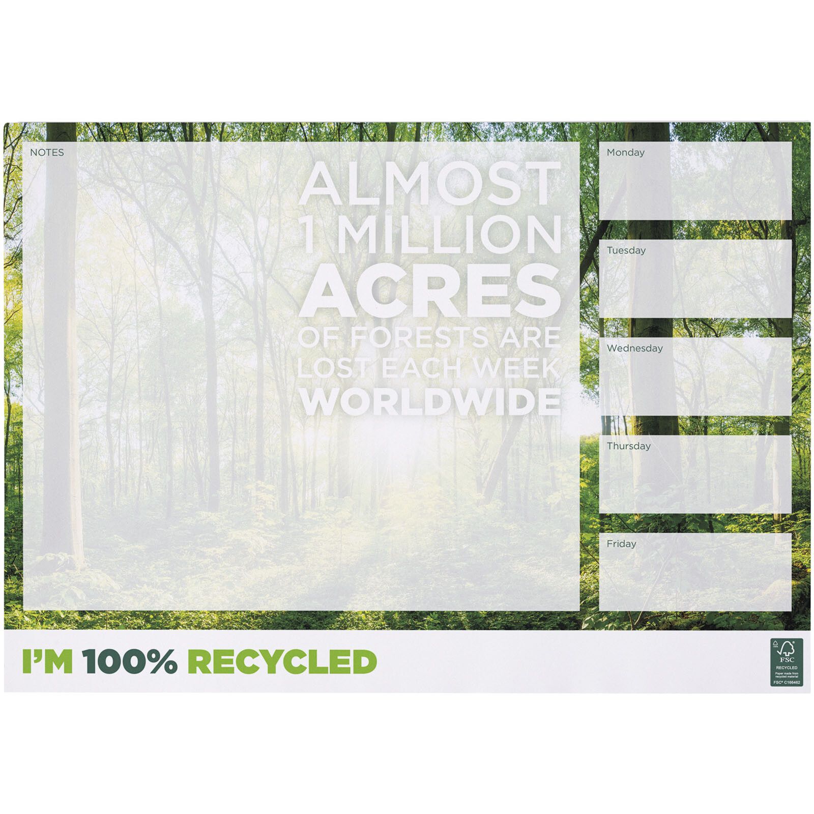 Desk-Mate A3 recycelter Notizblock - weiss-924