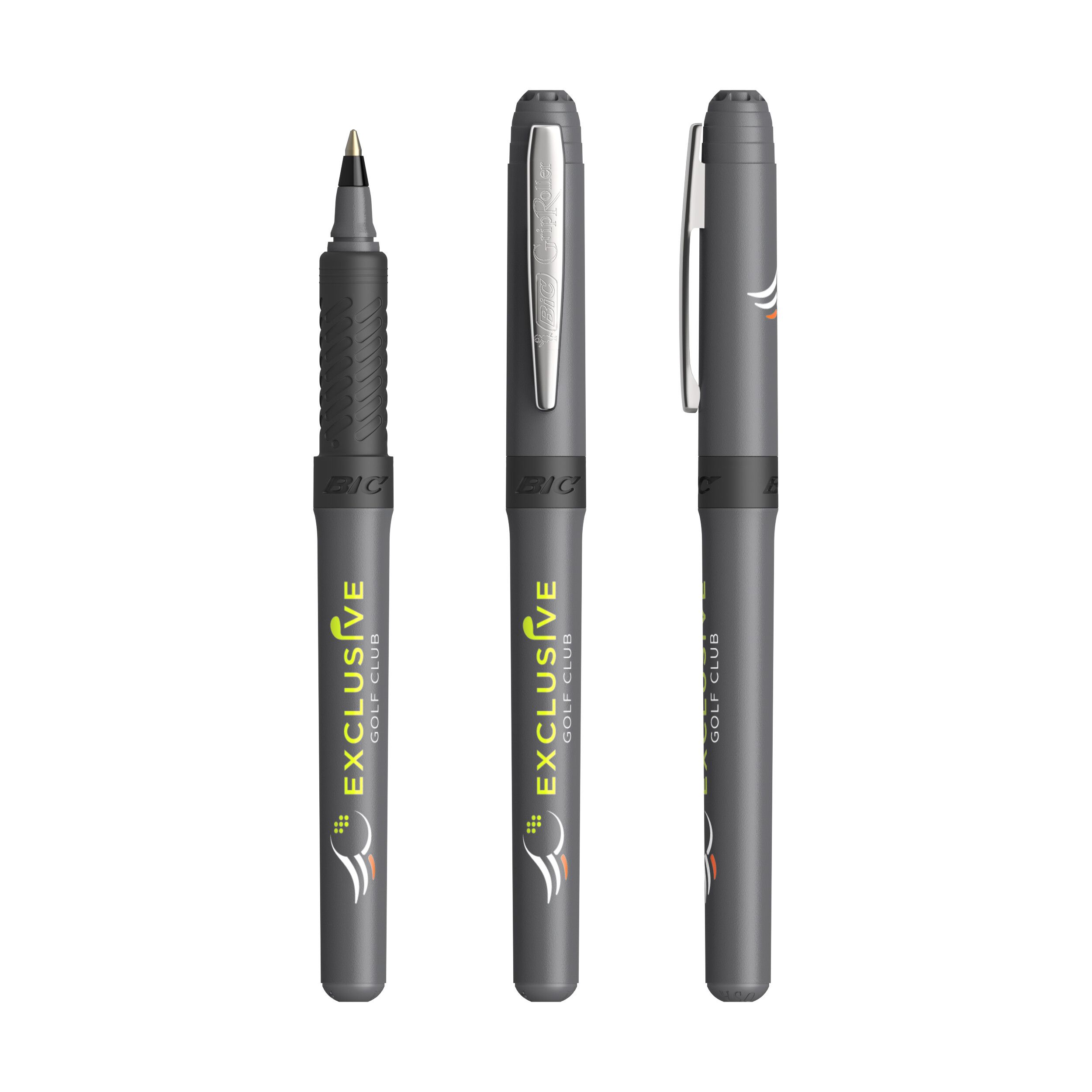 BIC® Grip Roller, Mine schwarz - dunkelgrau - chrom-747
