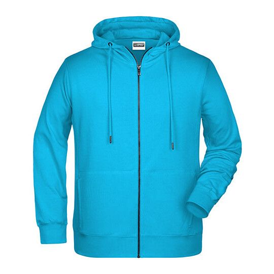 Men´s Zip-Hoody - turquoise-730