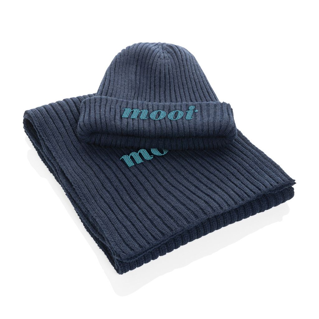 Impact AWARE™ Polylana® Strickschal 180x25cm - navy blau-828