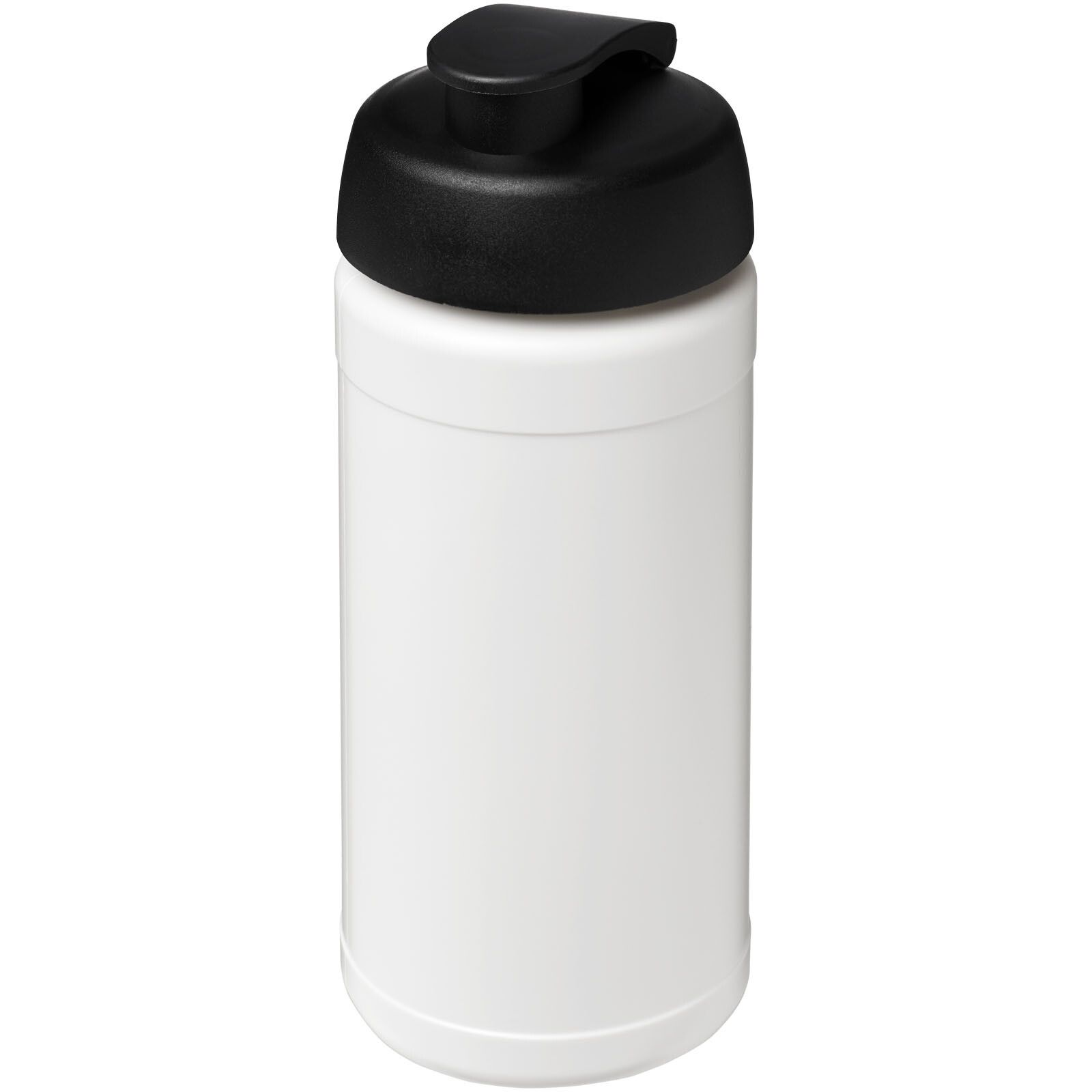 Baseline Plus 500 ml Sportflasche mit Klappdeckel - weiss -  schwarz-854