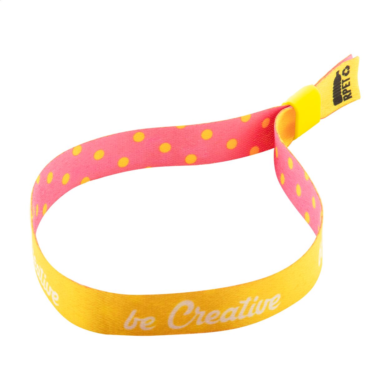 SuboWrist RPET Individuelles Festival-Armband - gelb - weiß-827