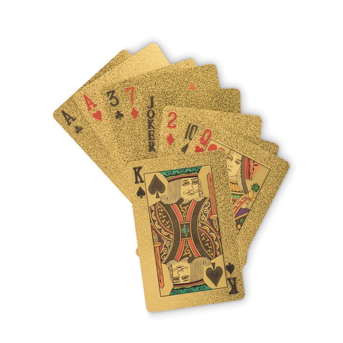 Wasserabweisende Spielkarten AS - golden-590