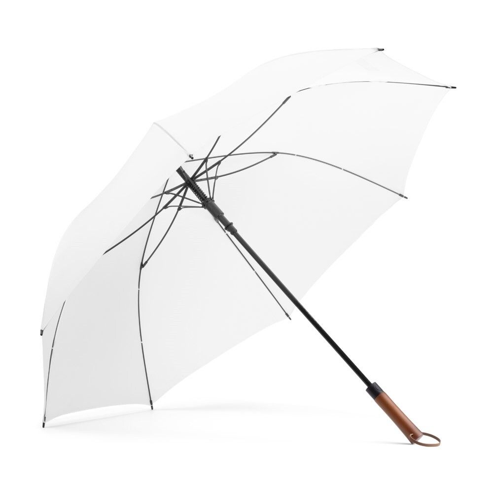 MATEO Großer (30") Pongee-Regenschirm - weiß-771
