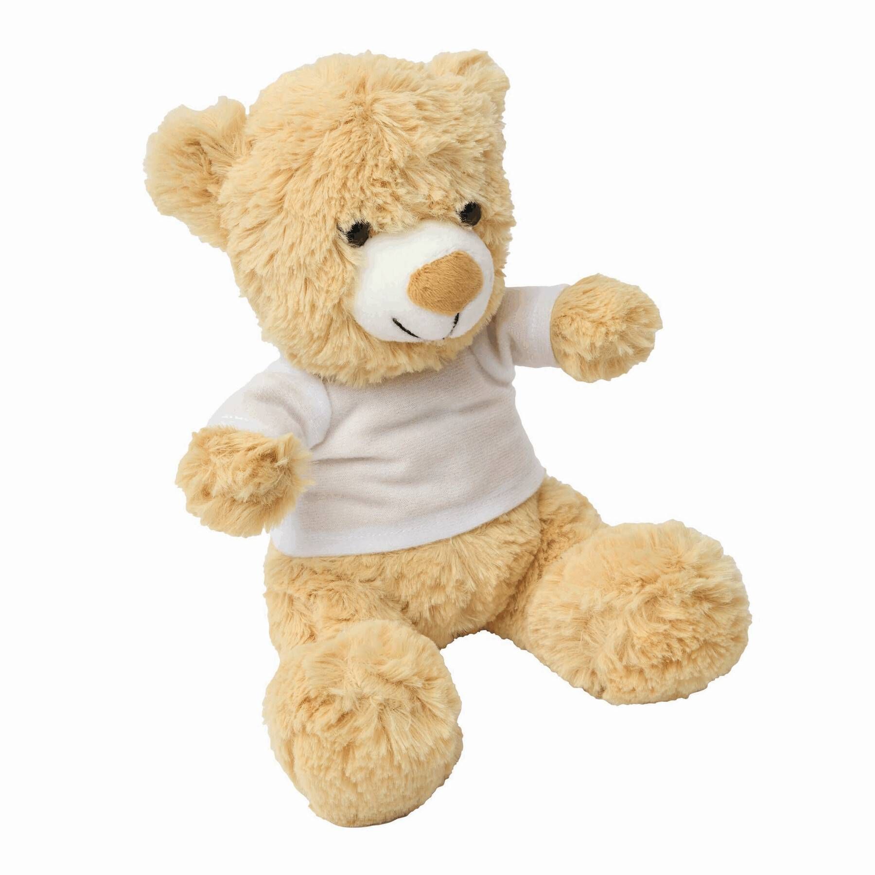Plüsch-Bär ALEXANDER mit weißem T-Shirt (separat gepackt) - braun - weiß-191