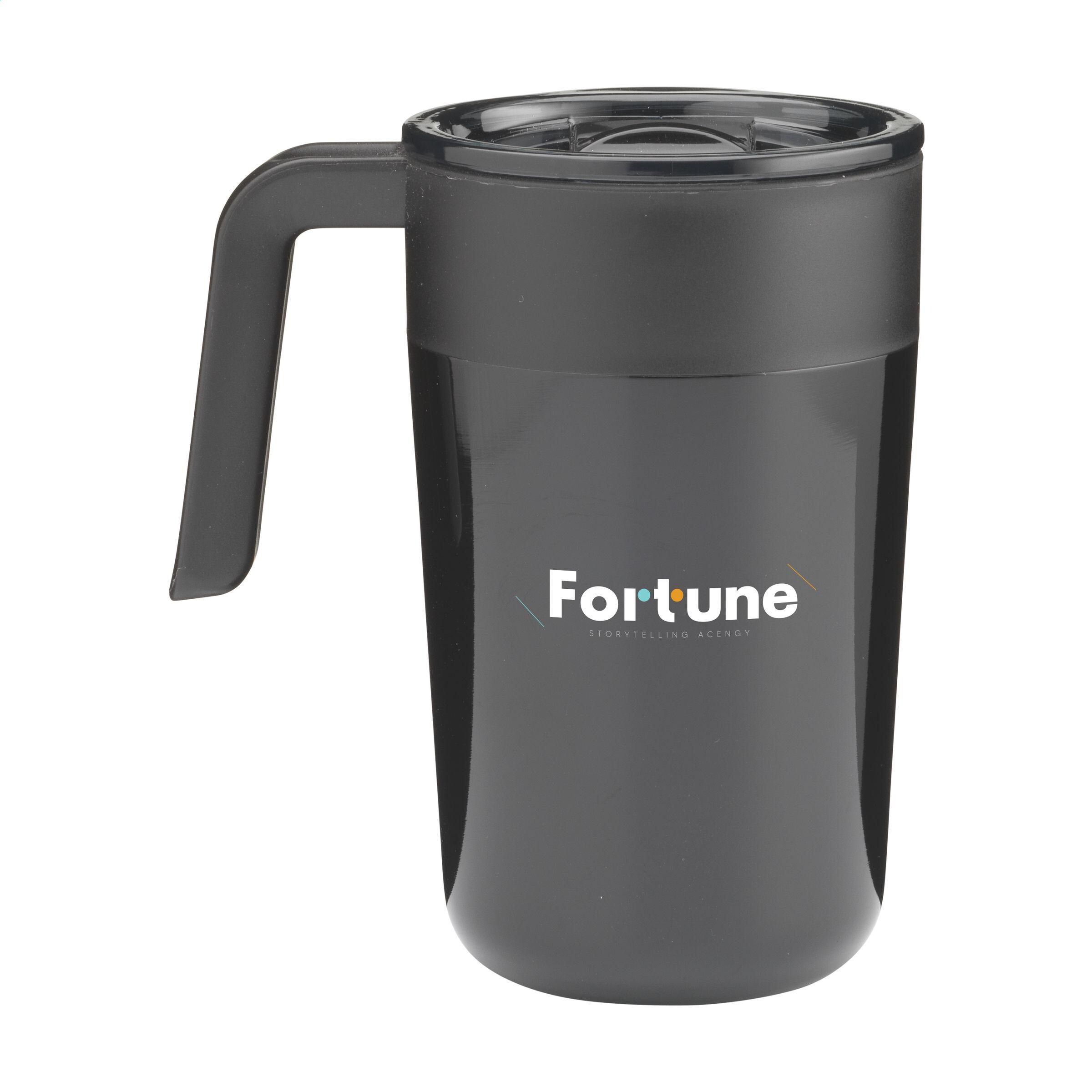 Fika RCS Recycled Steel Cup 400 ml Thermobecher - schwarz-830