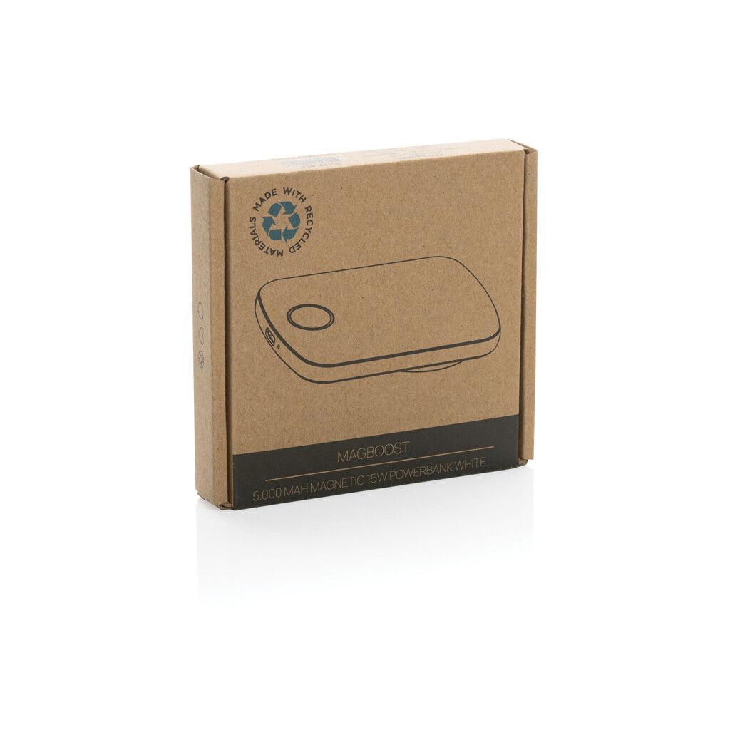 MagBoost 5.000mAh magnetische Powerbank aus RCS rec. Plastik - weiß-56