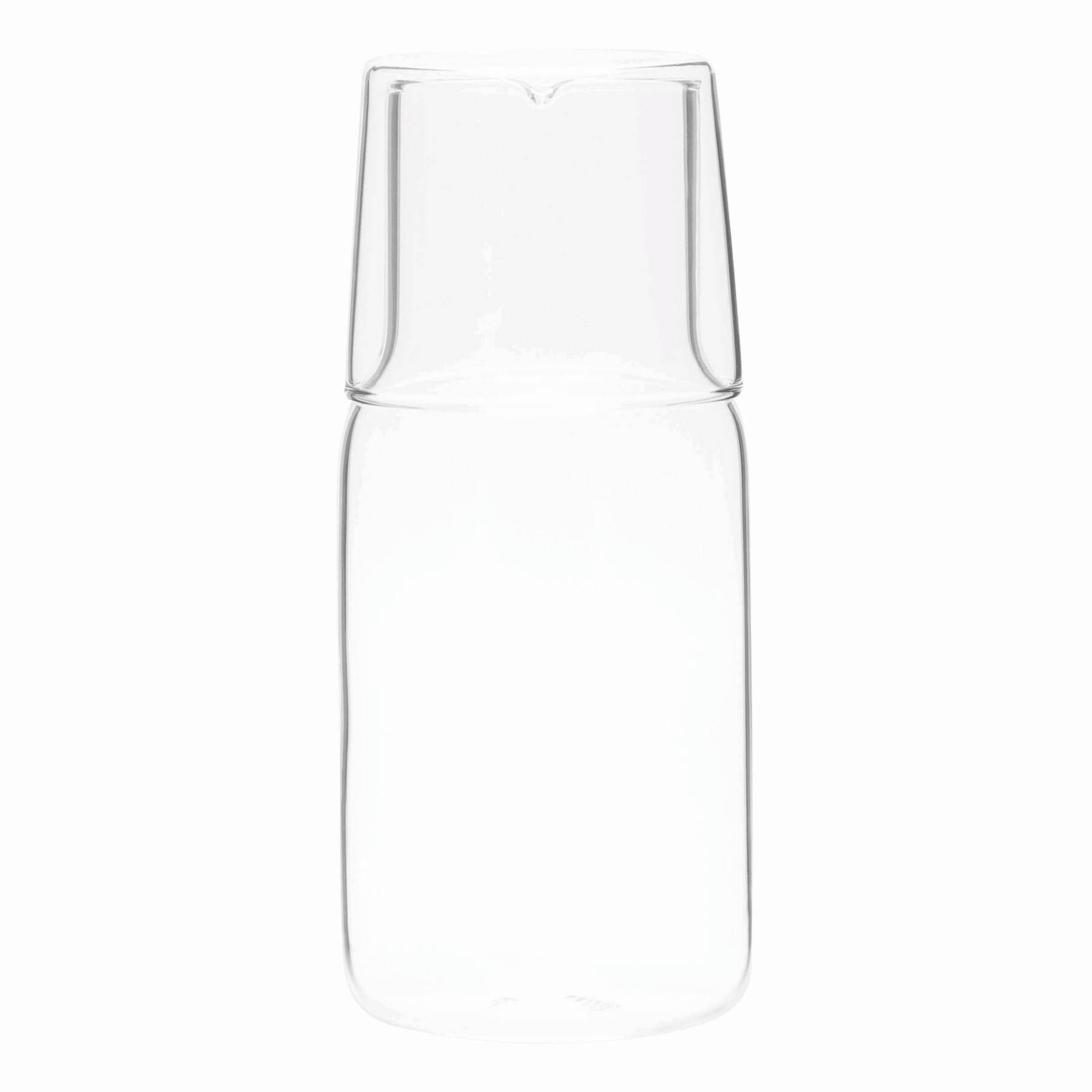 Glas-Karaffe mit Trinkglas CALMY - transparent-928