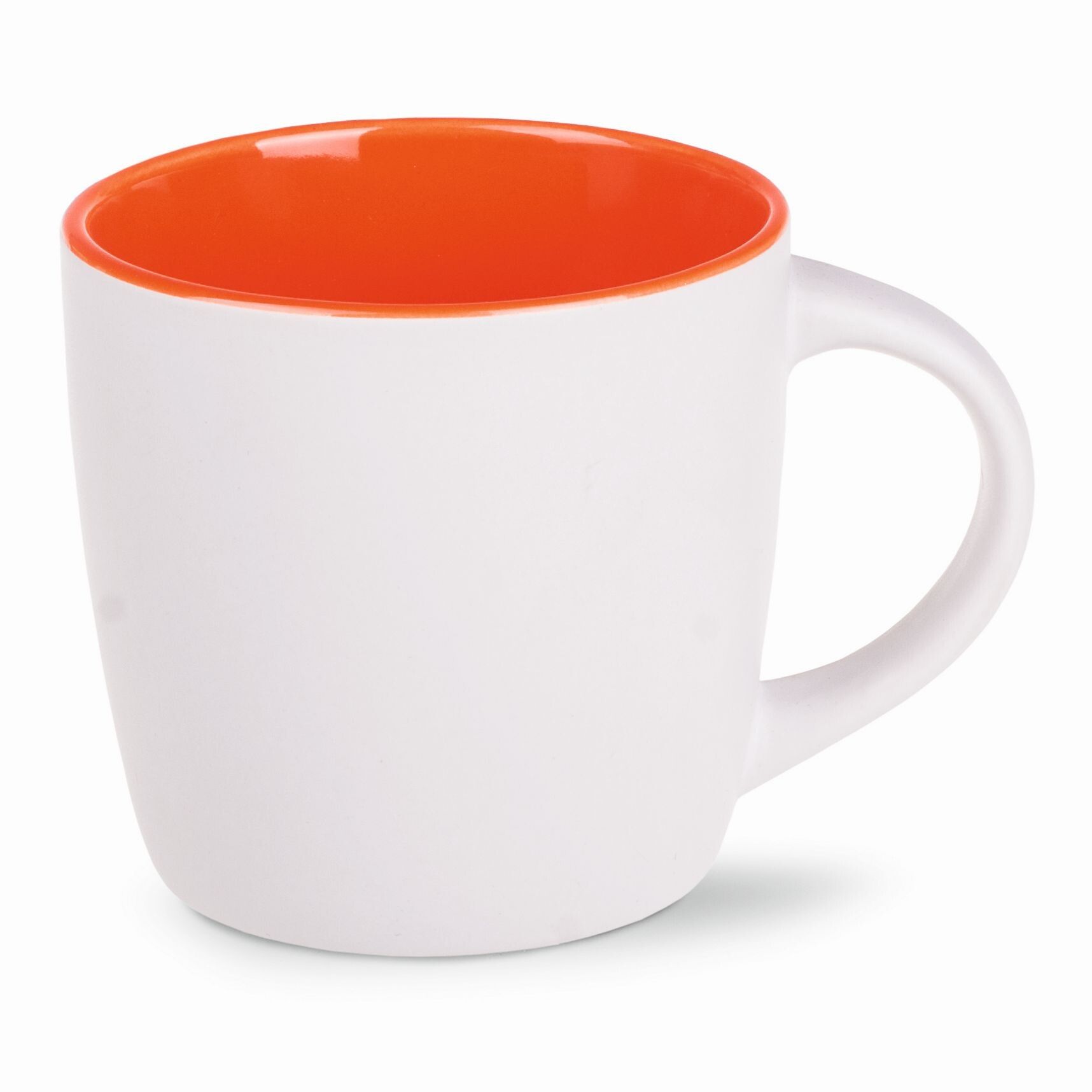 Becher Handy Pure 320 ml - matt weiß - orange-2