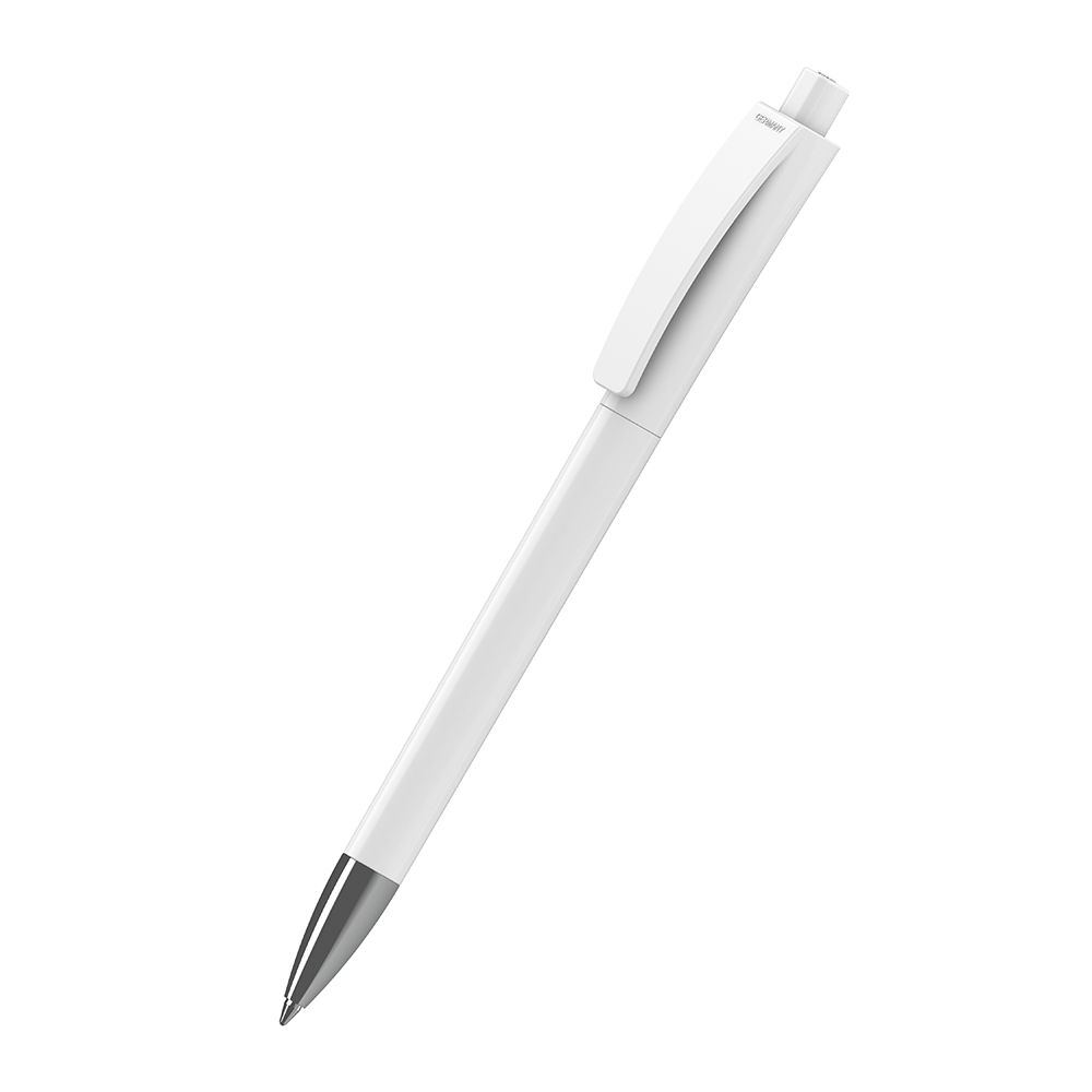 Druckkugelschreiber Qube high gloss Mn - weiss-539