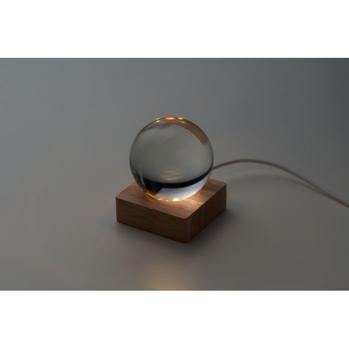 LED-Glaskugel LIGHT - holz-50