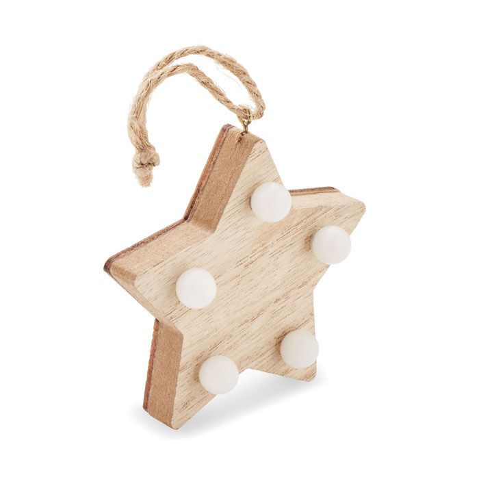 Anhänger aus Holz mit LED LALIE - holz-776