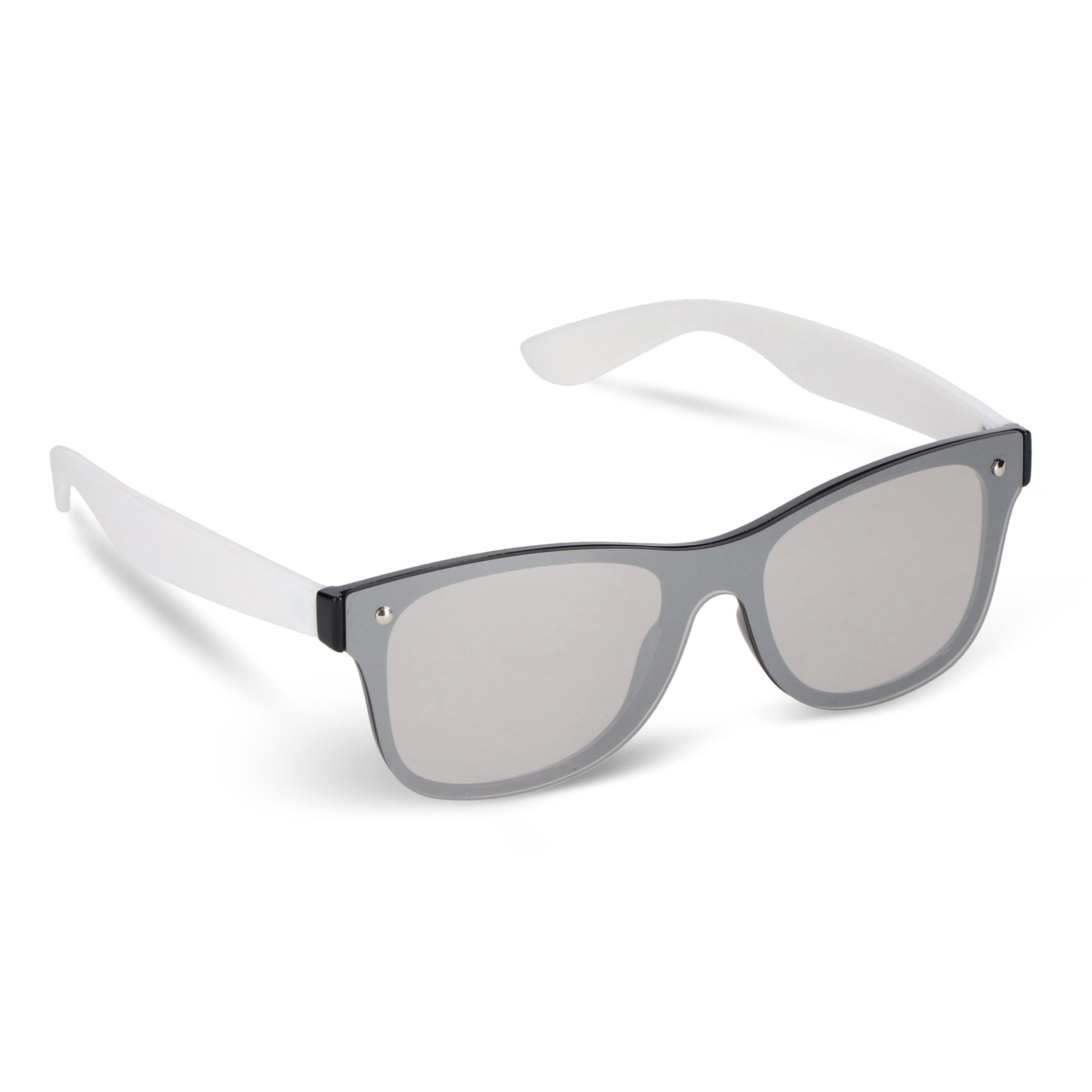 Justin R-PC Sonnenbrille mit verspiegelten Uni-Gläsern UV400 - weiss-445