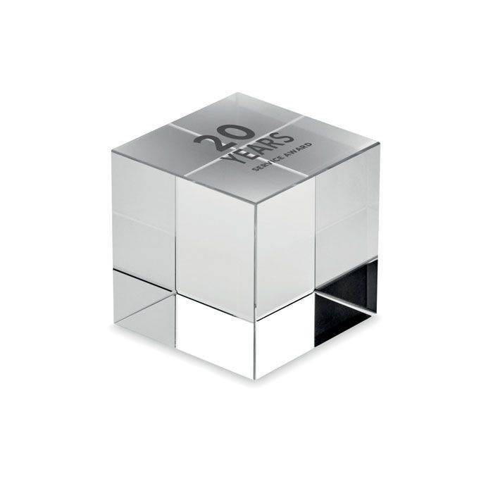 Glas-Pokal Würfel KUBEWARD - transparent-850