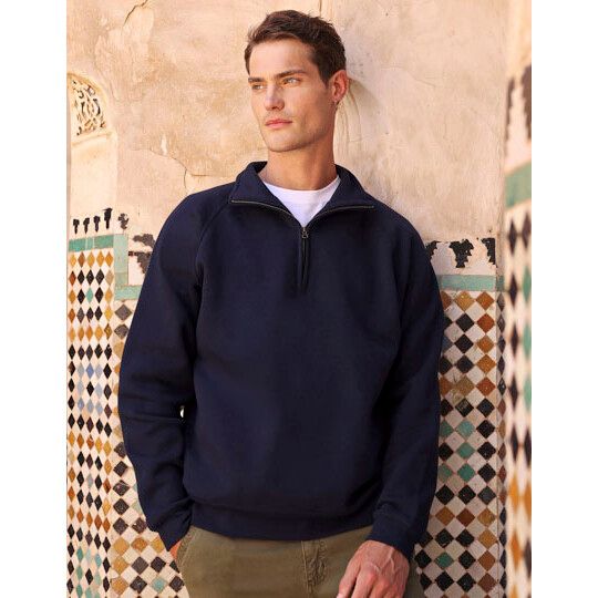 Iconic Premium Zip Neck Sweat für Herren - royal blue-416
