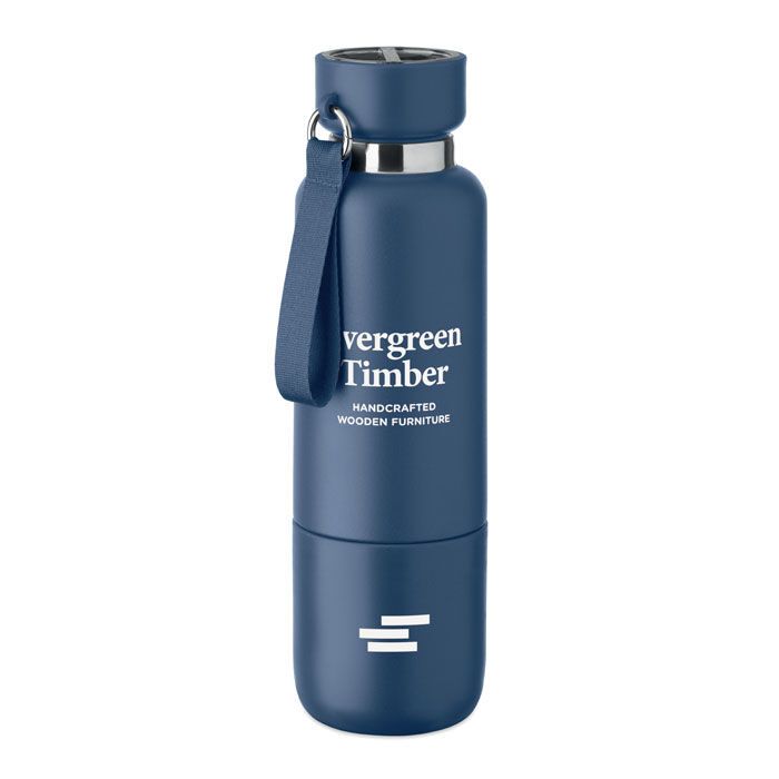 Doppelwandige Flasche 500ml NOEKA - marineblau-222