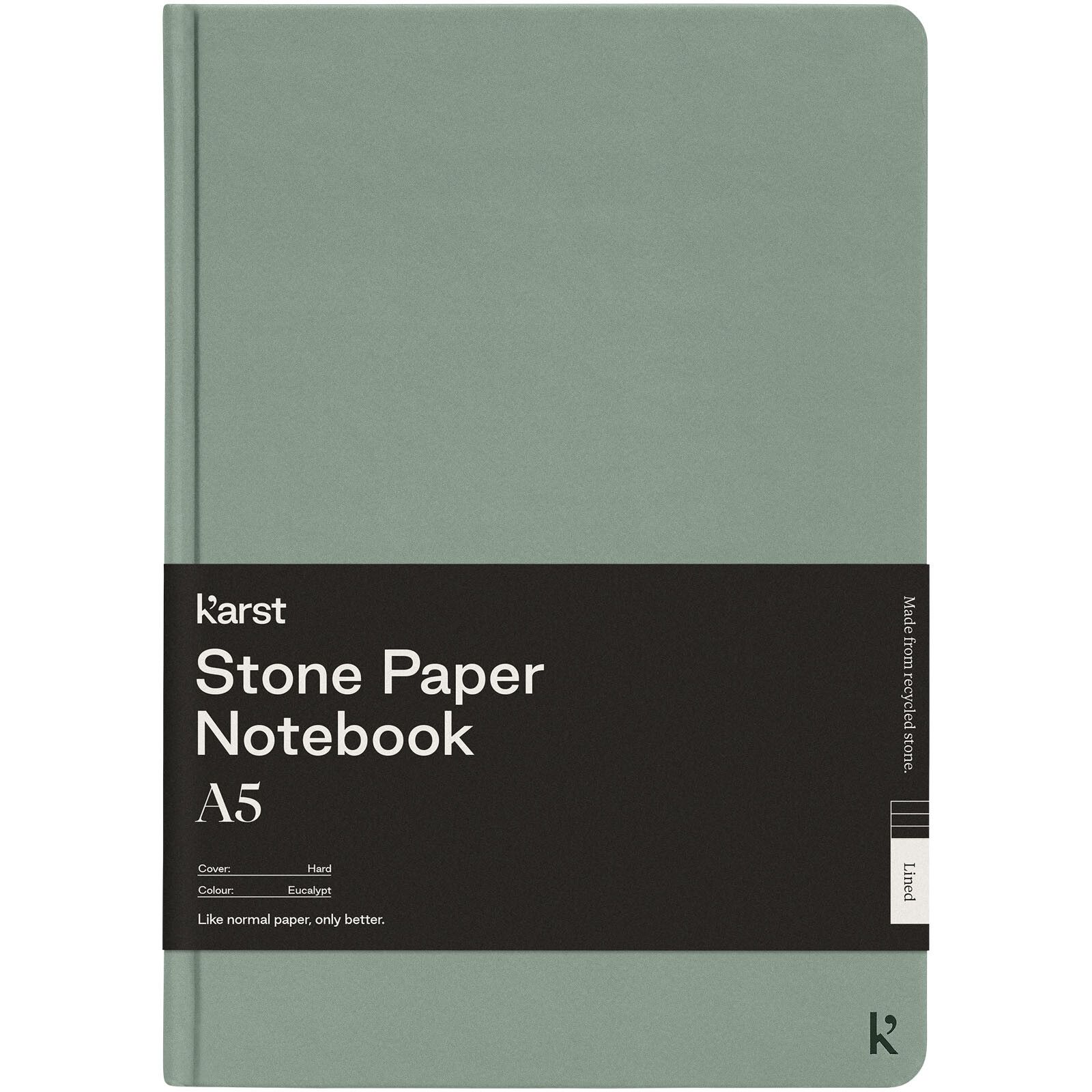 Karst A5 Hardcover Notizbuch - heather grün-638