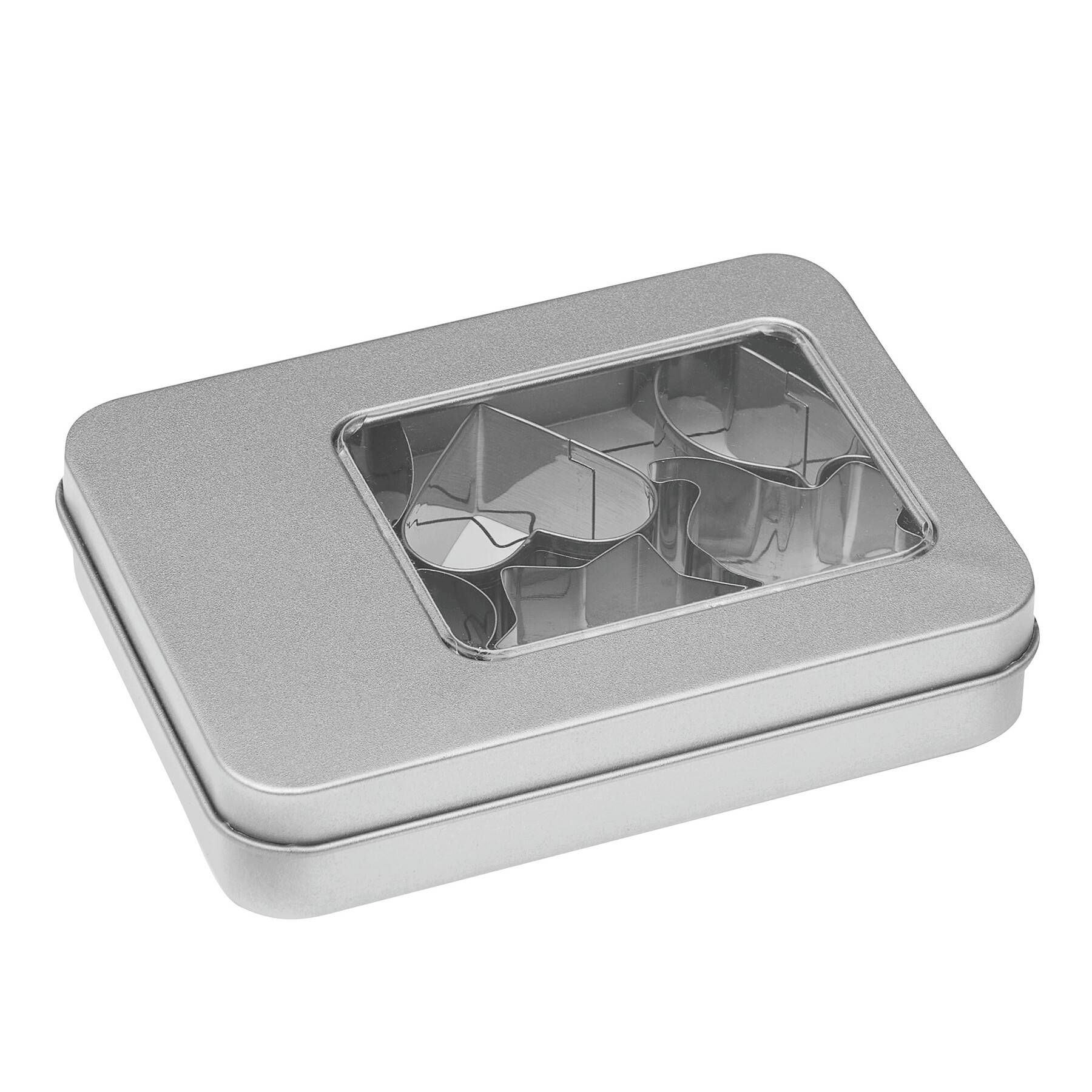 Ausstechförmchen-Set COOKIE BOX - silber-337