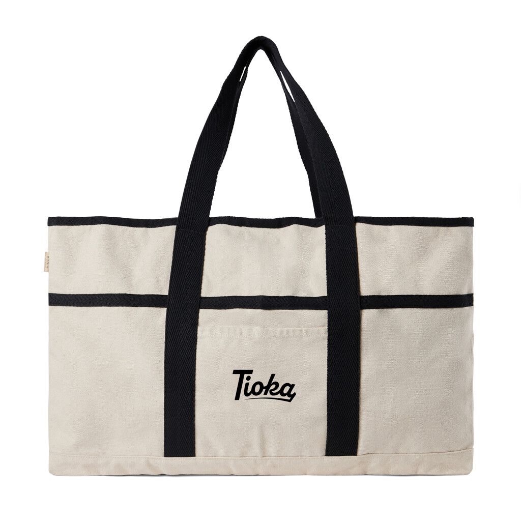 VINGA Volonne AWARE™ Strandtasche aus recyceltem Canvas - off white-739
