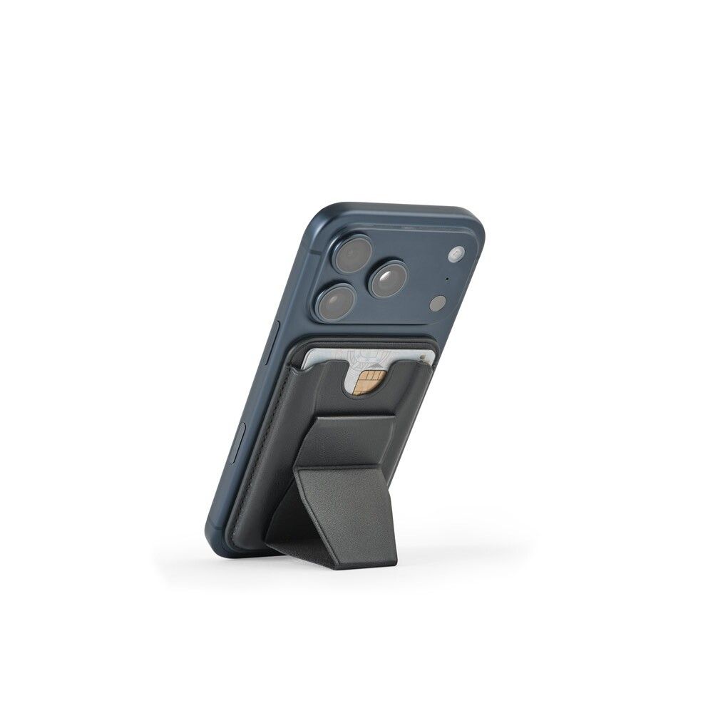 CONNOR Magnetischer RFID-Kartenhalter aus Kunstleder - schwarz-119