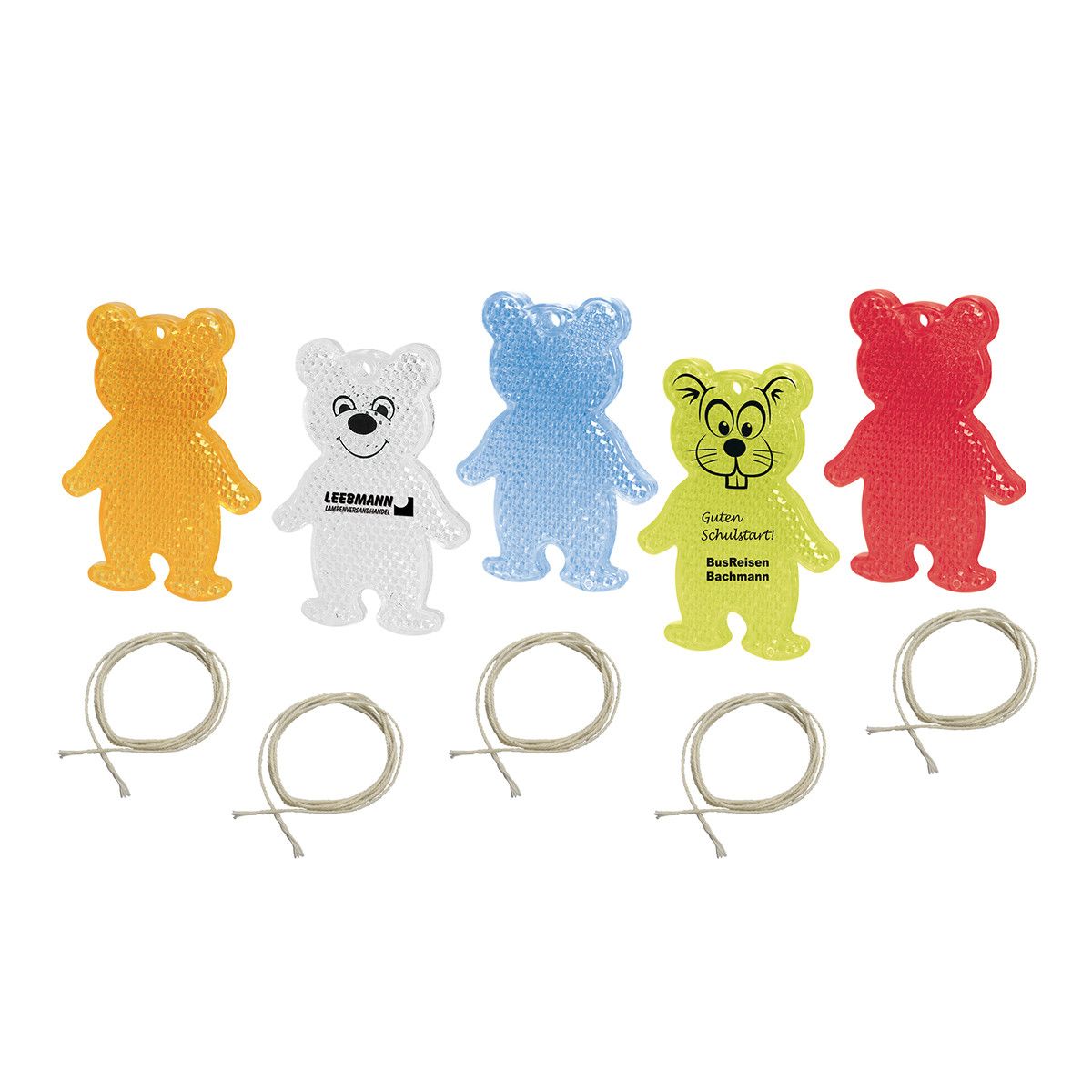 Sicherheits-Reflektor Bär - blau - transparent-481