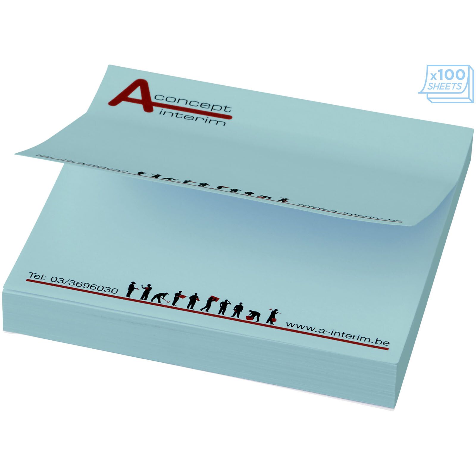 Sticky-Mate Haftnotizen 75x75 mm - hellblau-932