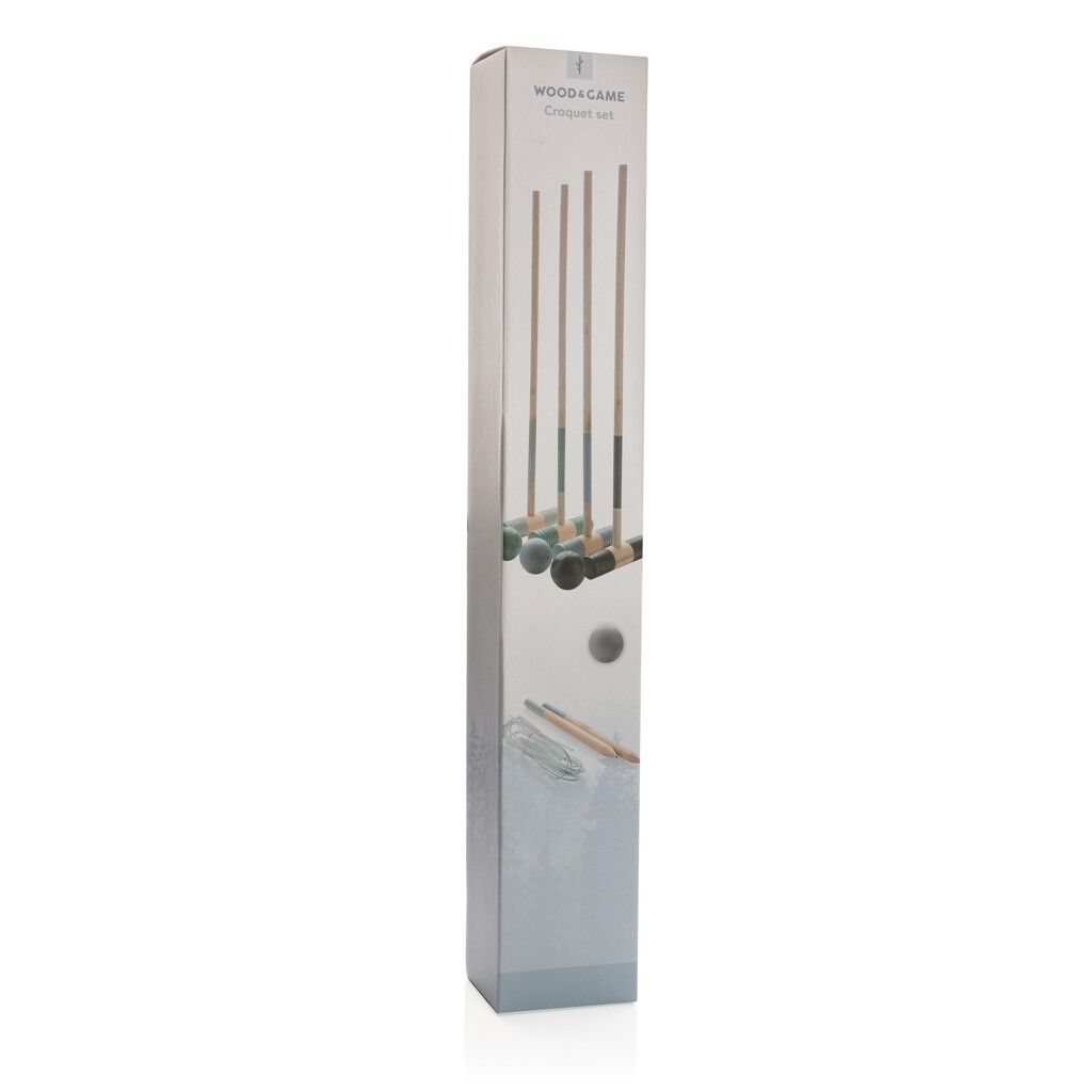 Krocket-Set aus Holz - braun-161