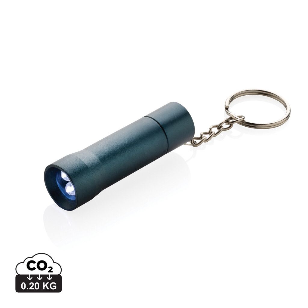 Flash Schlüsselanhänger-Taschenlampe aus RCS rec. Aluminium - blau-455