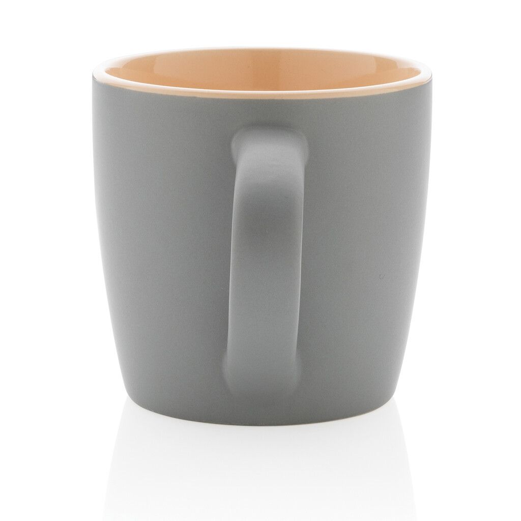 Keramiktasse innen coloriert, 300ml - braun-940