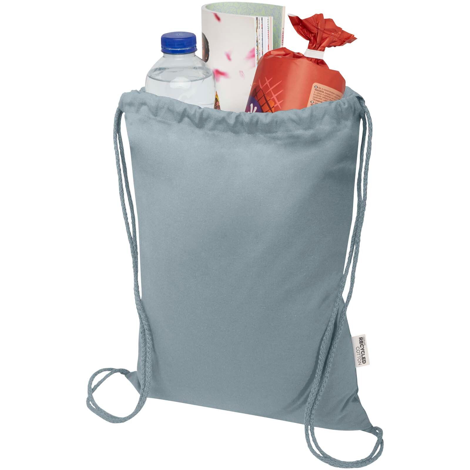 Oregon Blend 140 g/m² GRS-recycelter Turnbeutel 5 L  - grau-31