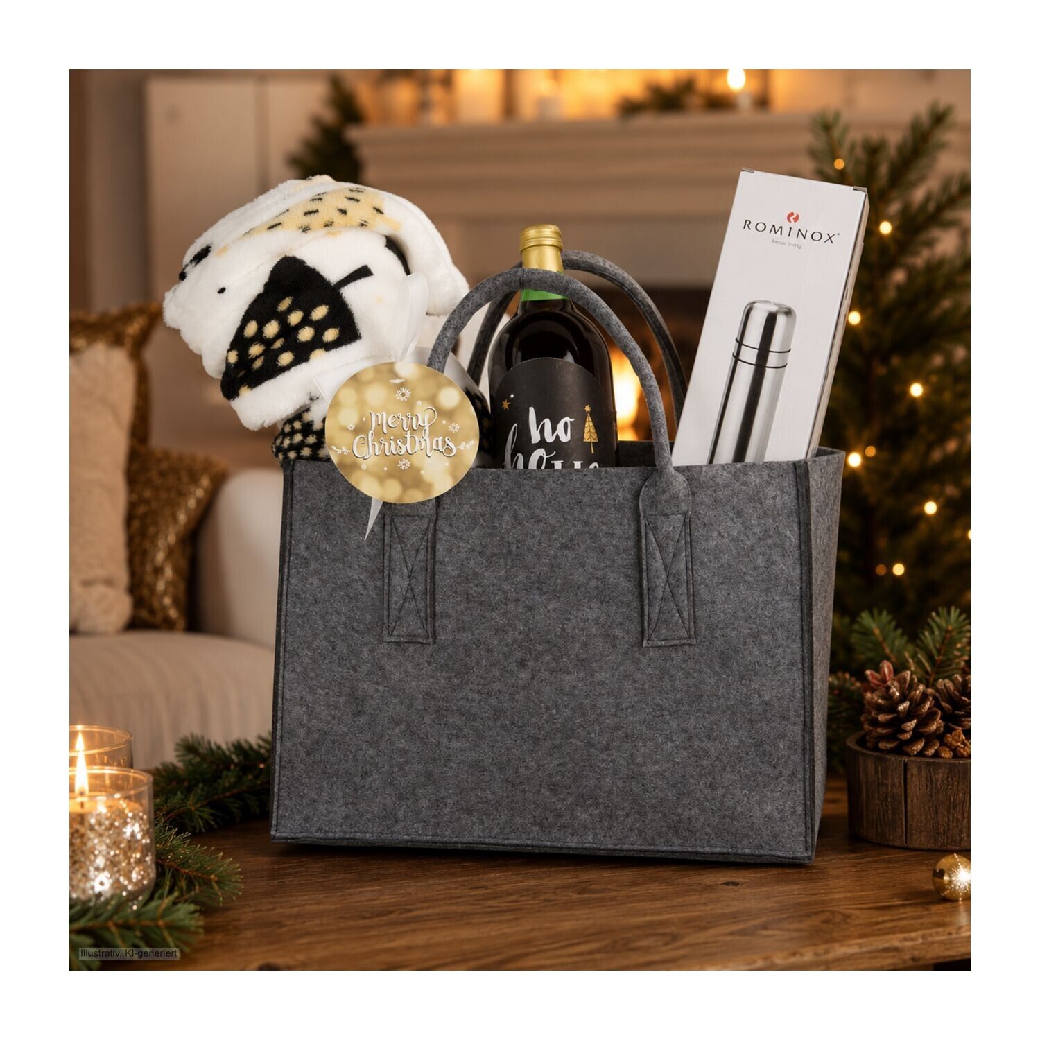 Geschenkset Gemütliche Filztasche-79