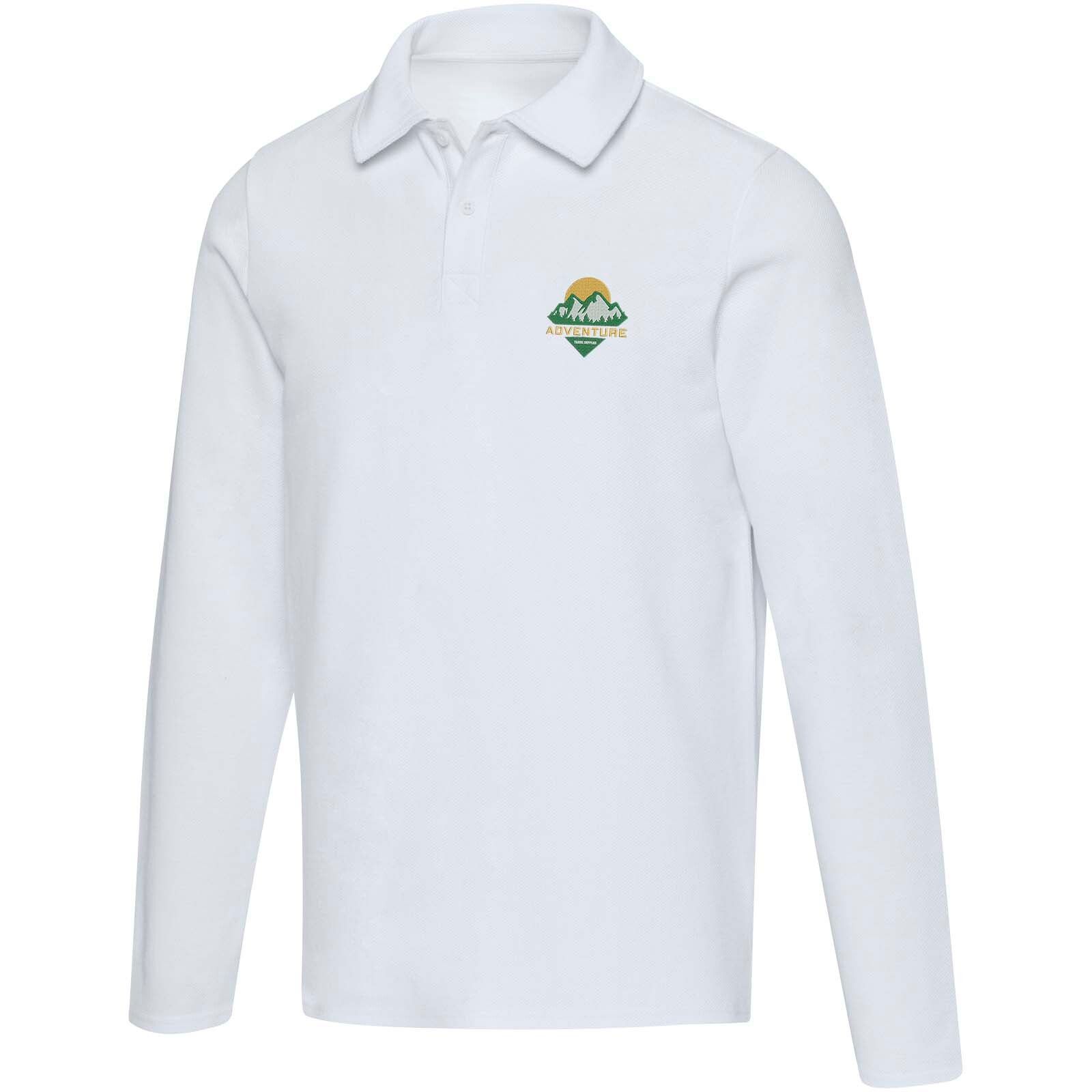 Apollo Langarm Poloshirt  - weiss - XL-888