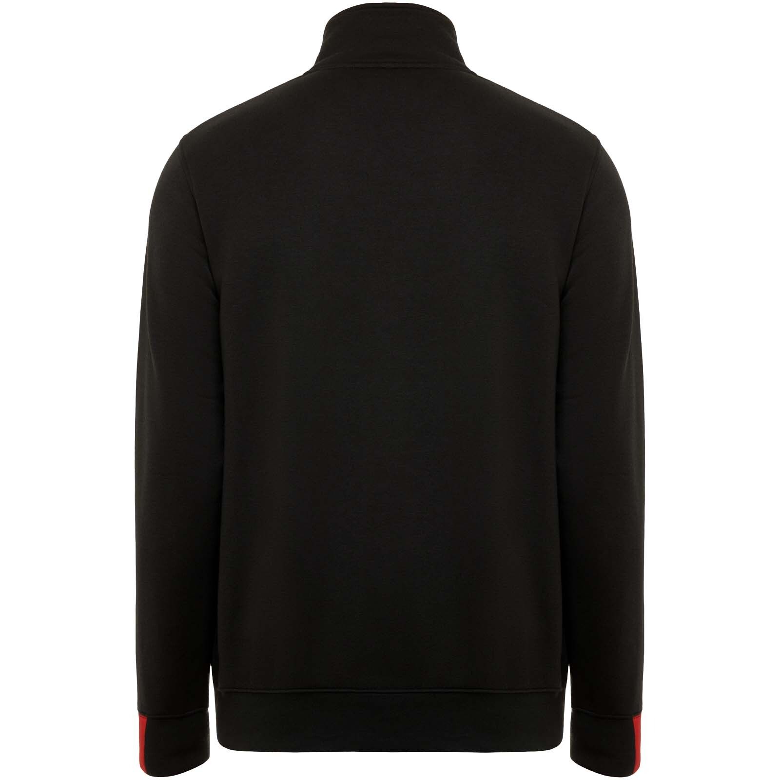 Maverick Pullover für Herren mit halbem Reißverschluss, 280 g/m2 - schwarz -  rot-365