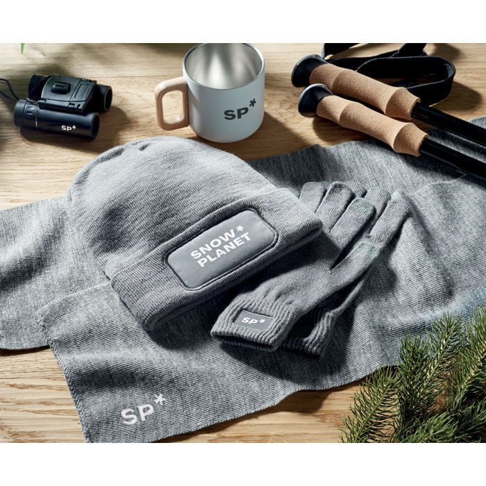 Beanie RPET-Polyester CAPNIT - steingrau-358