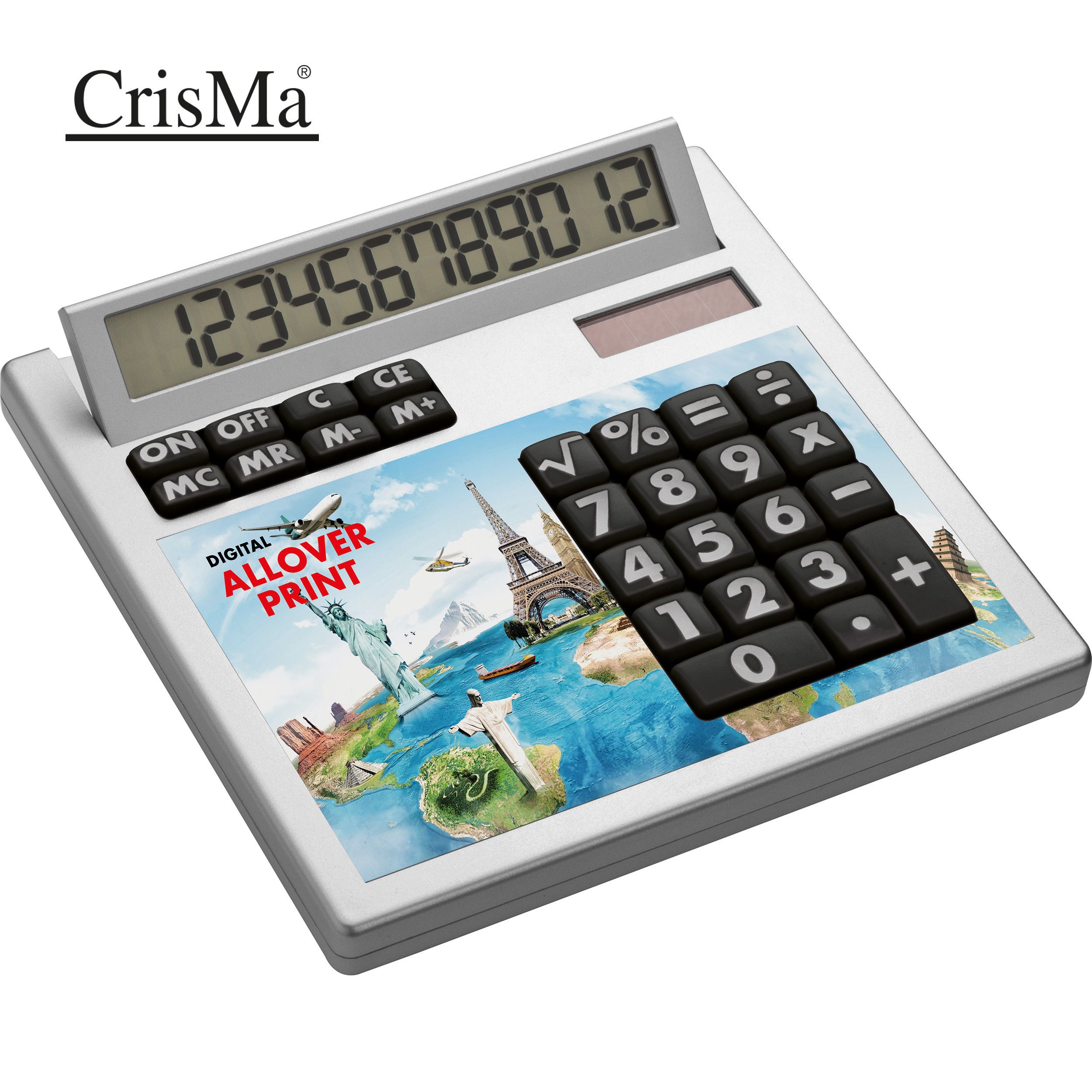 Tischrechner Eigendesign mit 12 Digits aus Kunststoff - weiß-242