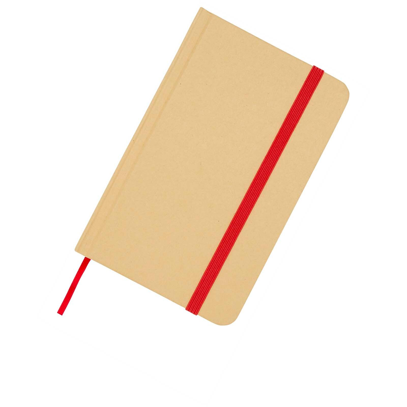 Reed A6 Hardcover Notizbuch, blanko, aus recyceltem Material - rot-313