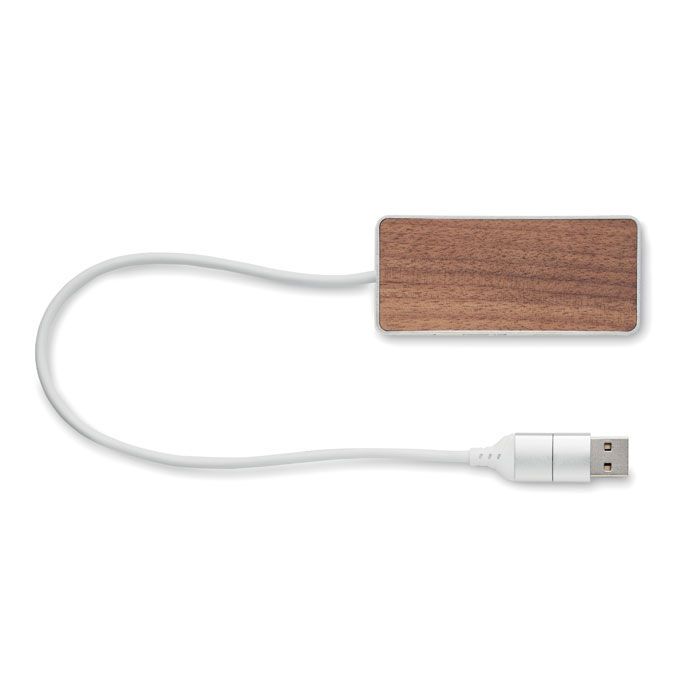 4 Port USB-Hub UBAH - holz-351