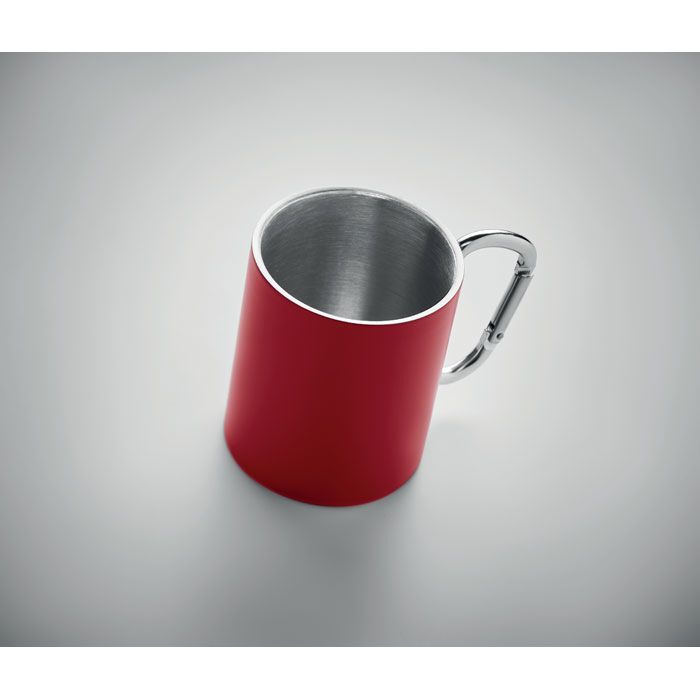 Trinkbecher mit Karabiner 300 ml TRUMBA - rot-788