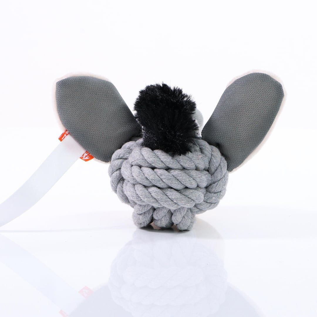 MiniFeet® Hundespielzeug Knotentier Esel - grau-142