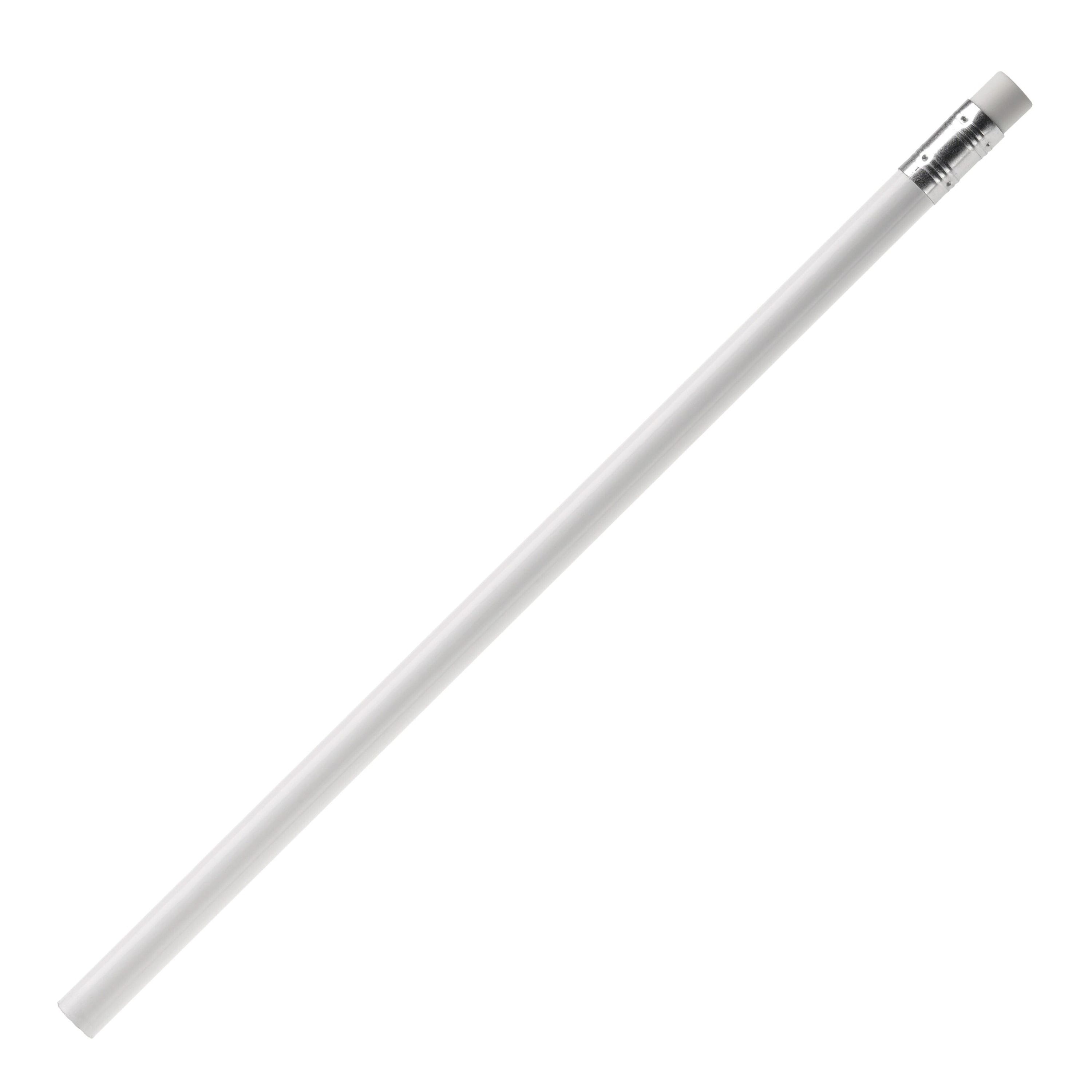 Bleistift mit Radiergummi - weiss-333