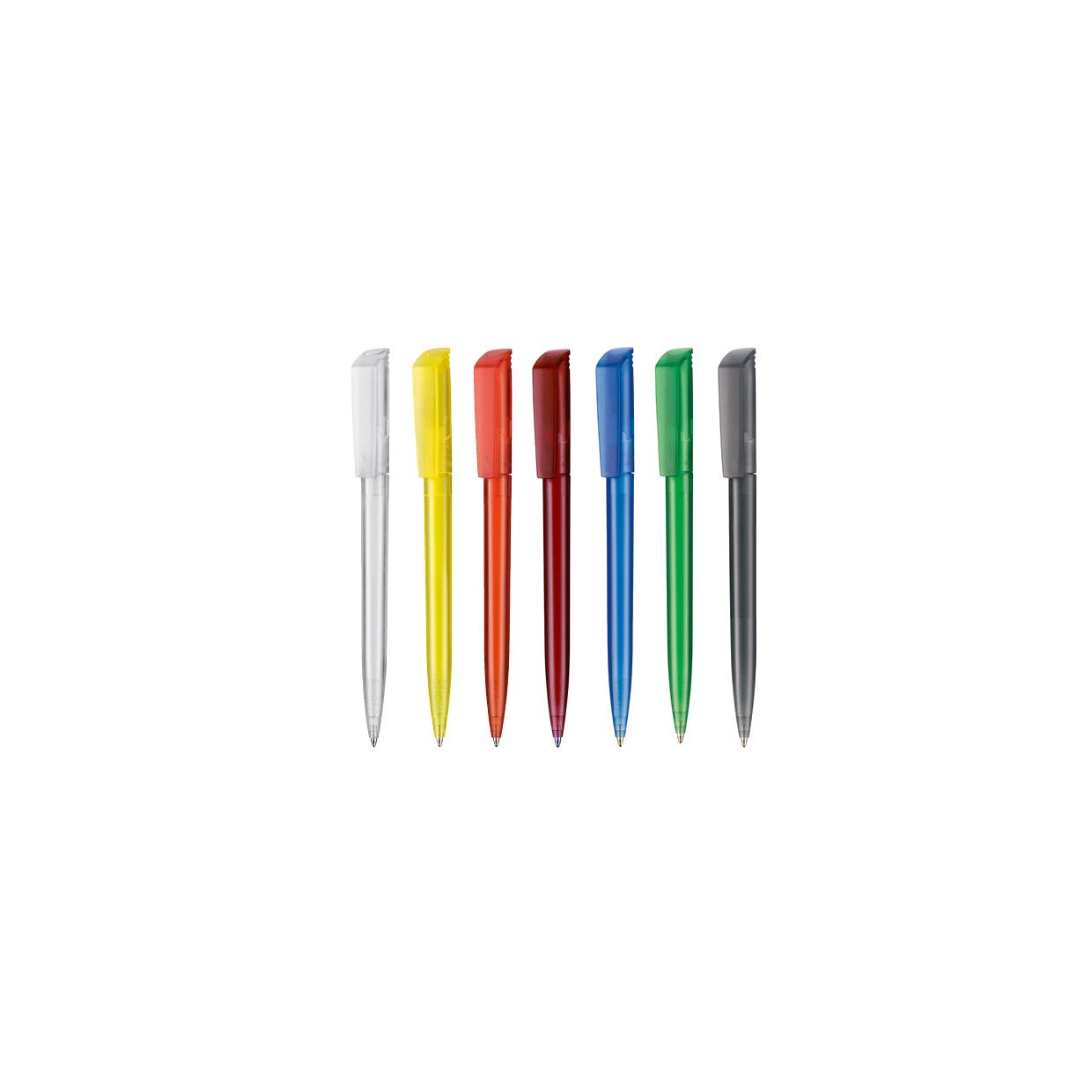 Kugelschreiber FLIP TRANSPARENT - frost-weiss-72