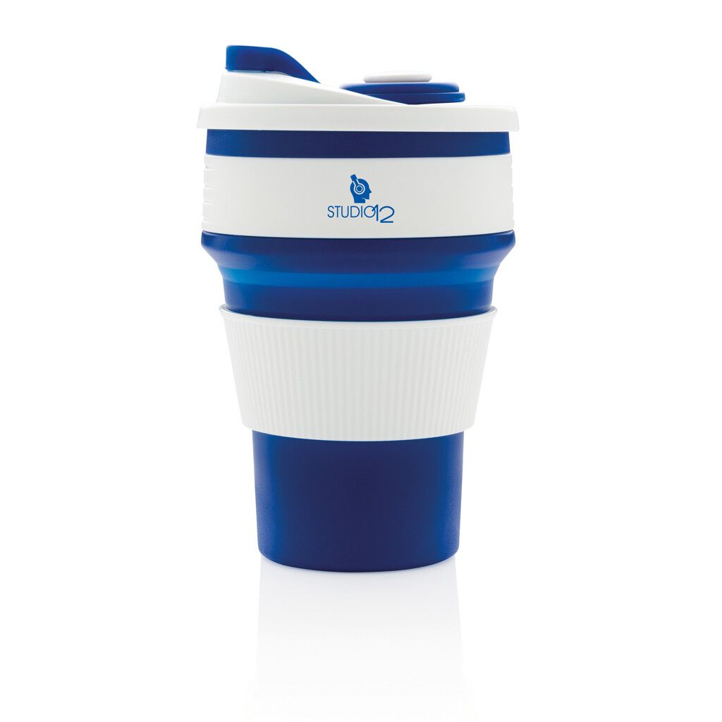 faltbarer Silikon-Becher - blau-370