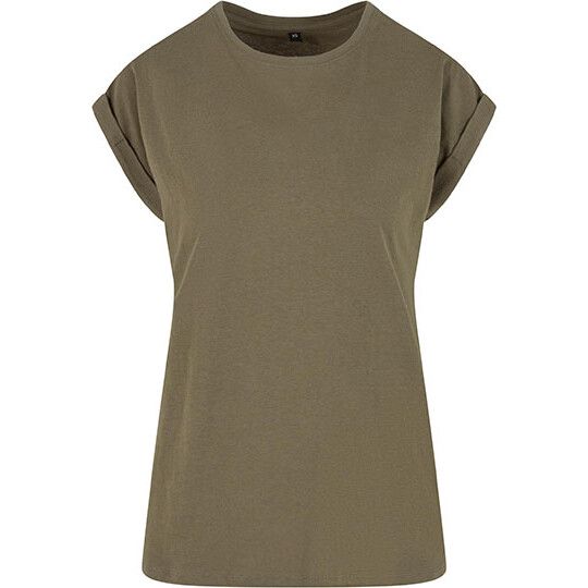 Ladies Extended Shoulder Tee - olive-576