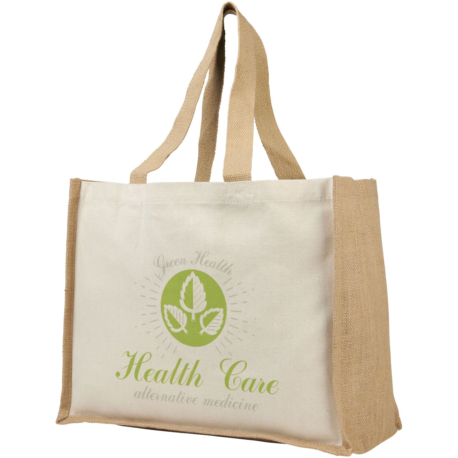 Varai 320 g/m Canvas und Jute Einkaufstasche 23L - natural -  natur-237